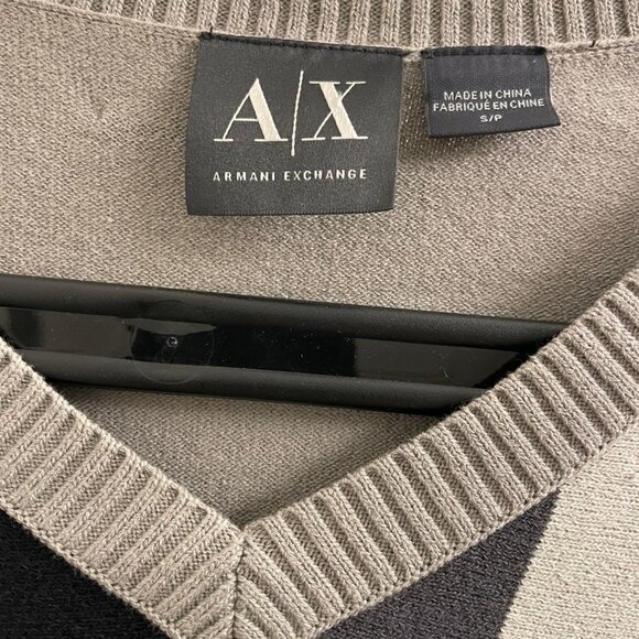 Armani Exchange Sweater Black/Grey Men's Size Small New with Tags - Picture 2 of 4